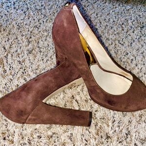 Michael Kors Chocolate Suede Heels